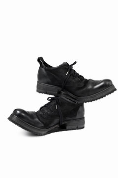 画像をギャラリービューアに読み込む, BORIS BIDJAN SABERI HORSE LEATHER DERBY SHOES / WASHED & HAND TREATED "SHOE1-SIN" (BLACK)
