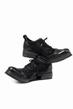 画像をギャラリービューアに読み込む, BORIS BIDJAN SABERI HORSE LEATHER DERBY SHOES / WASHED & HAND-TREATED "SHOE1-SIN" (BLACK)