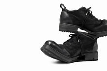画像をギャラリービューアに読み込む, BORIS BIDJAN SABERI HORSE LEATHER DERBY SHOES / WASHED & HAND TREATED "SHOE1-SIN" (BLACK)