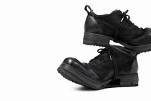 画像をギャラリービューアに読み込む, BORIS BIDJAN SABERI HORSE LEATHER DERBY SHOES / WASHED & HAND-TREATED "SHOE1-SIN" (BLACK)