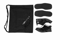 画像をギャラリービューアに読み込む, BORIS BIDJAN SABERI HORSE LEATHER DERBY SHOES / WASHED & HAND TREATED "SHOE1-SIN" (BLACK)