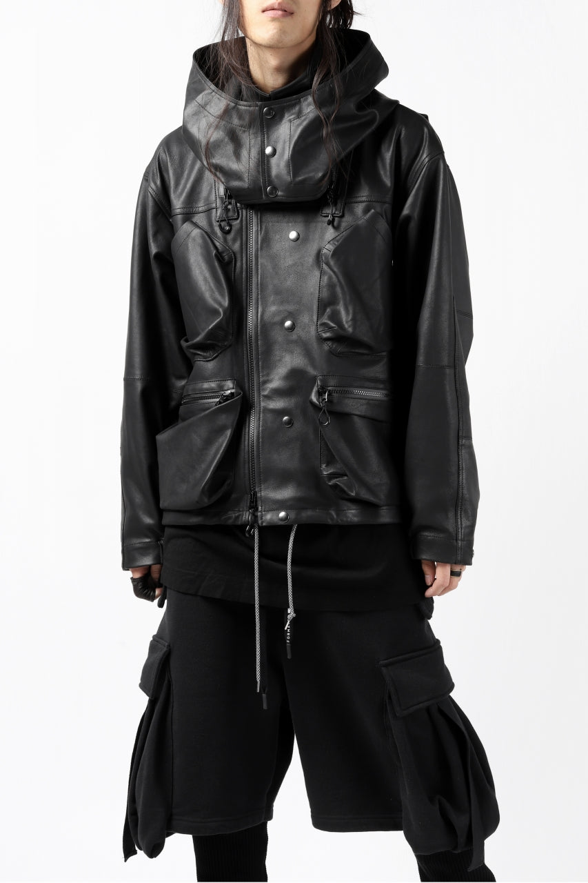 画像をギャラリービューアに読み込む, BACKLASH × SEVESKIG MULTIFUNCTION JACKET / GOAT DOUBLEFACE (BLACK)