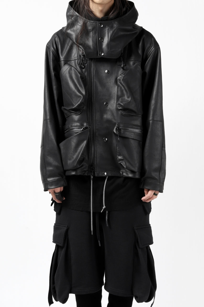 画像をギャラリービューアに読み込む, BACKLASH × SEVESKIG MULTIFUNCTION JACKET / GOAT DOUBLEFACE (BLACK)