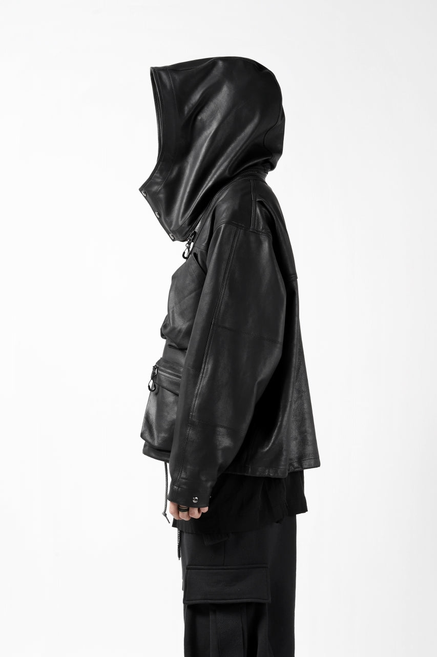 画像をギャラリービューアに読み込む, BACKLASH × SEVESKIG MULTIFUNCTION JACKET / GOAT DOUBLEFACE (BLACK)