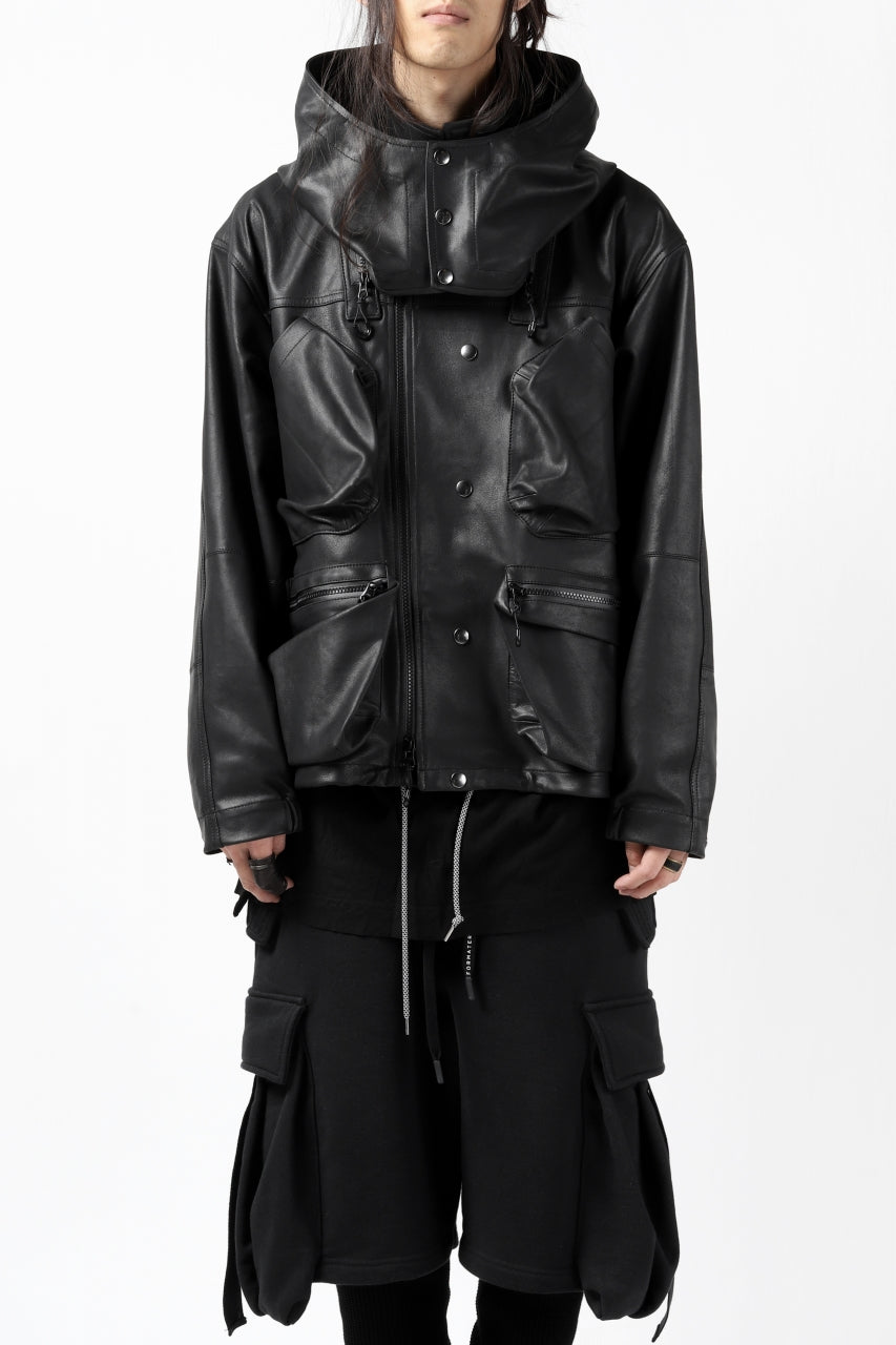 画像をギャラリービューアに読み込む, BACKLASH × SEVESKIG MULTIFUNCTION JACKET / GOAT DOUBLEFACE (BLACK)