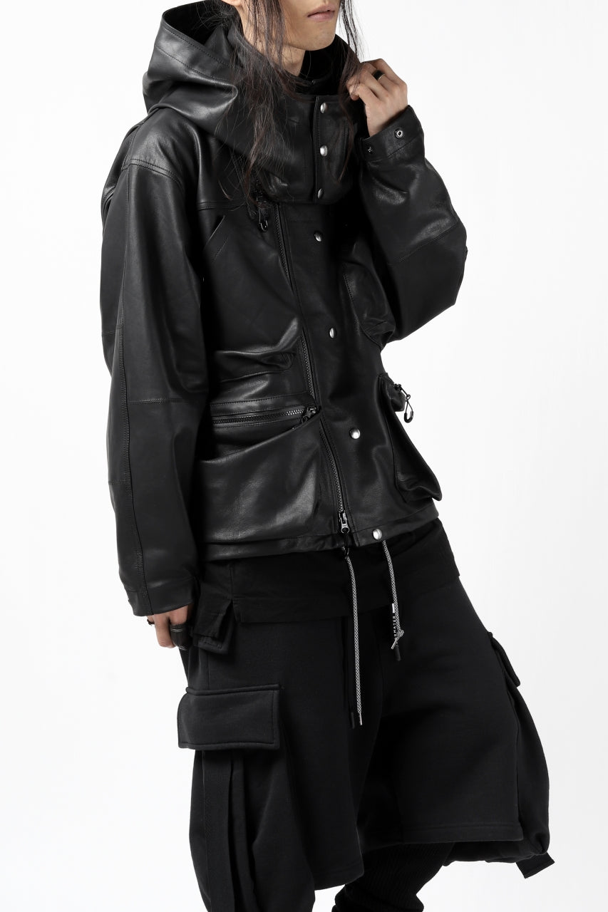 画像をギャラリービューアに読み込む, BACKLASH × SEVESKIG MULTIFUNCTION JACKET / GOAT DOUBLEFACE (BLACK)