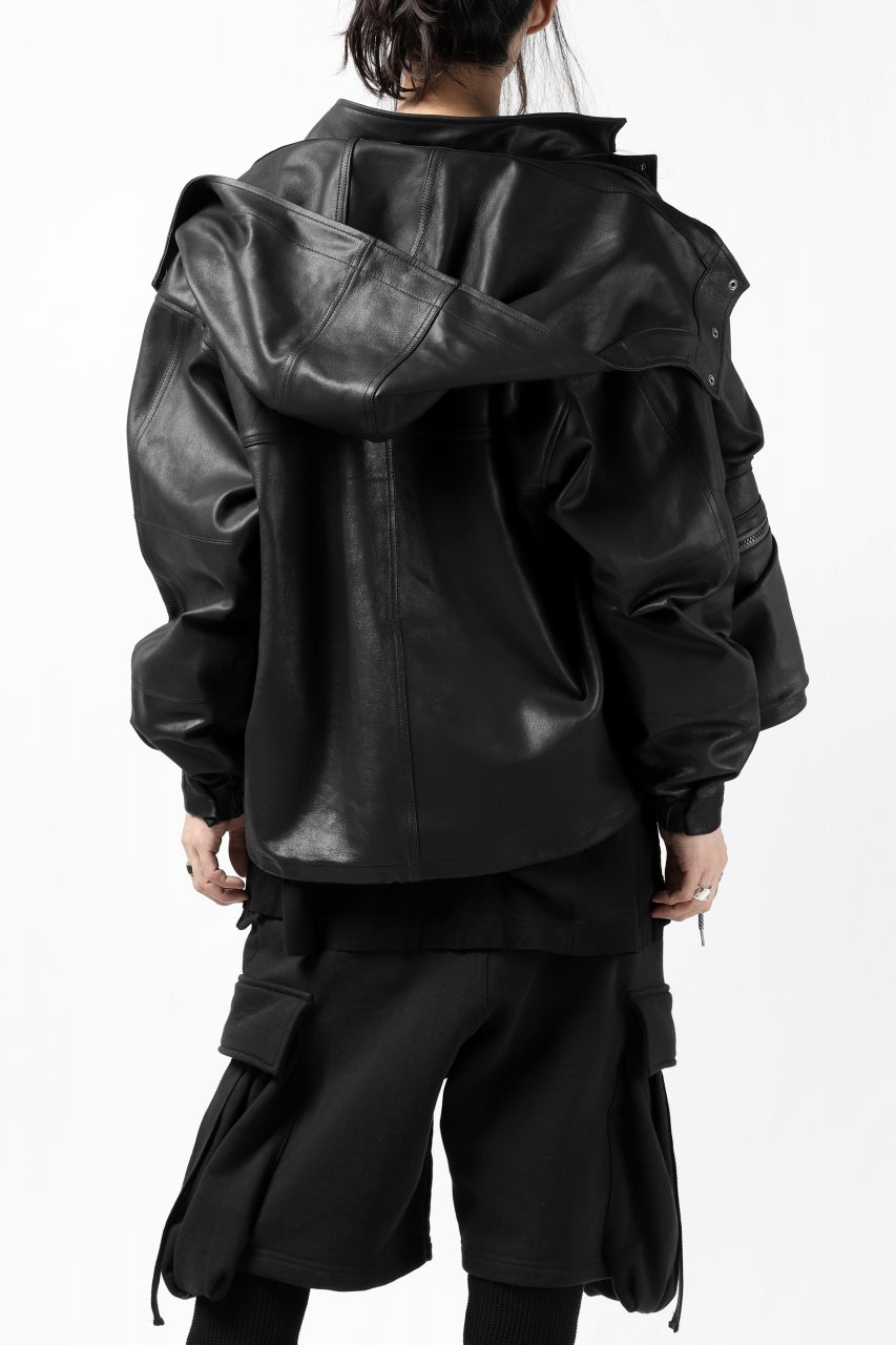 画像をギャラリービューアに読み込む, BACKLASH × SEVESKIG MULTIFUNCTION JACKET / GOAT DOUBLEFACE (BLACK)