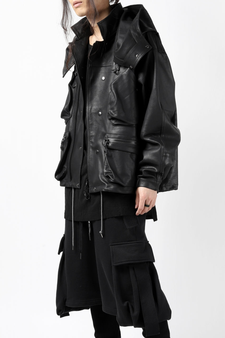 画像をギャラリービューアに読み込む, BACKLASH × SEVESKIG MULTIFUNCTION JACKET / GOAT DOUBLEFACE (BLACK)