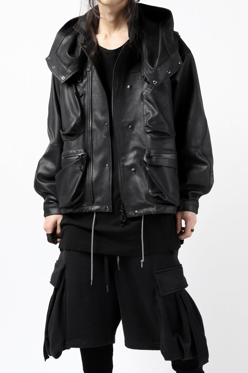 画像をギャラリービューアに読み込む, BACKLASH × SEVESKIG MULTIFUNCTION JACKET / GOAT DOUBLEFACE (BLACK)
