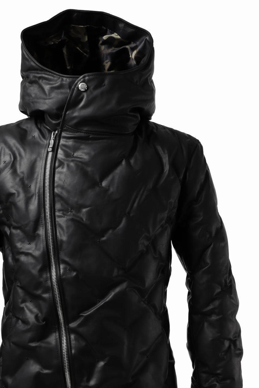 画像をギャラリービューアに読み込む, BACKLASH THE LINE exclusive HOODED DOWN JACKET / GUIDI CALF + POLISH WHITE GOOSE (BLACK)