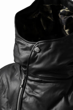 画像をギャラリービューアに読み込む, BACKLASH THE LINE exclusive HOODED DOWN JACKET / GUIDI CALF + POLISH WHITE GOOSE (BLACK)