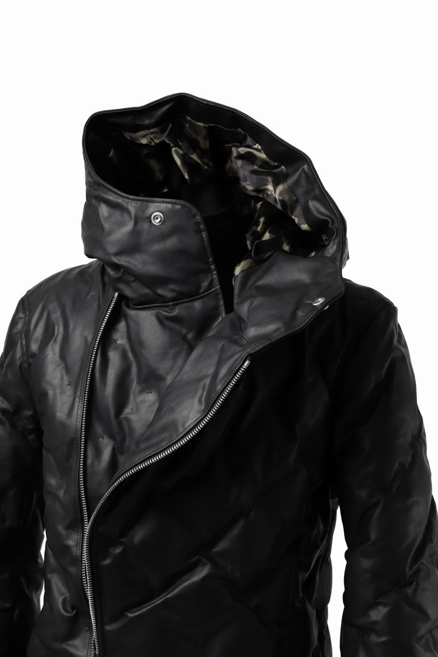 画像をギャラリービューアに読み込む, BACKLASH THE LINE exclusive HOODED DOWN JACKET / GUIDI CALF + POLISH WHITE GOOSE (BLACK)