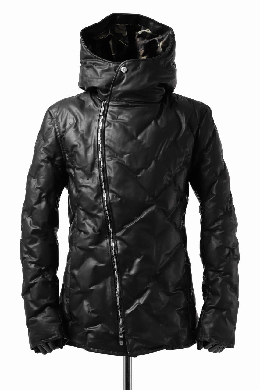 画像をギャラリービューアに読み込む, BACKLASH THE LINE exclusive HOODED DOWN JACKET / GUIDI CALF + POLISH WHITE GOOSE (BLACK)
