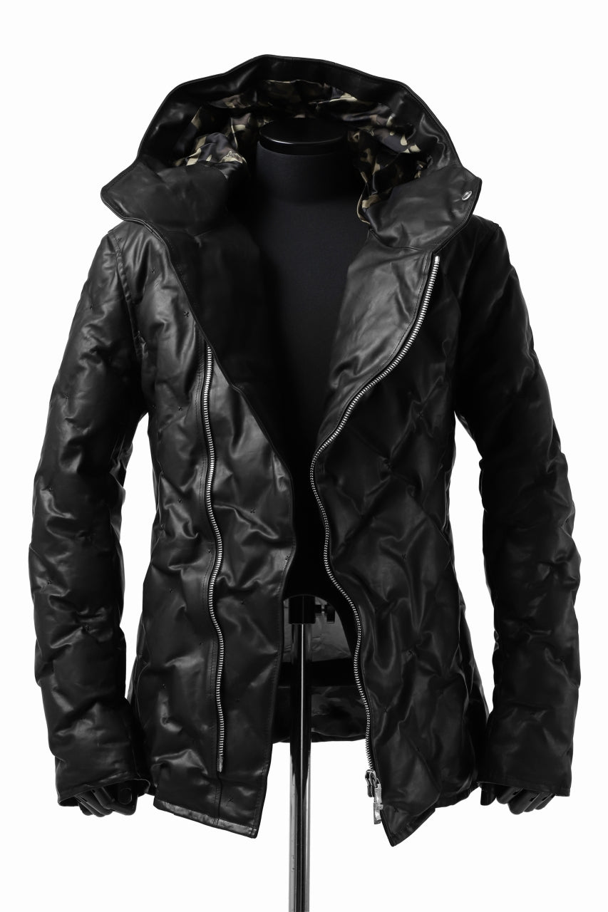 画像をギャラリービューアに読み込む, BACKLASH THE LINE exclusive HOODED DOWN JACKET / GUIDI CALF + POLISH WHITE GOOSE (BLACK)