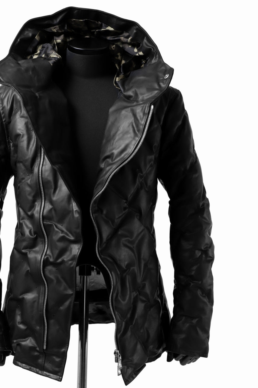 画像をギャラリービューアに読み込む, BACKLASH THE LINE exclusive HOODED DOWN JACKET / GUIDI CALF + POLISH WHITE GOOSE (BLACK)