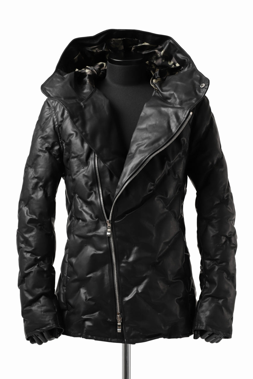 画像をギャラリービューアに読み込む, BACKLASH THE LINE exclusive HOODED DOWN JACKET / GUIDI CALF + POLISH WHITE GOOSE (BLACK)
