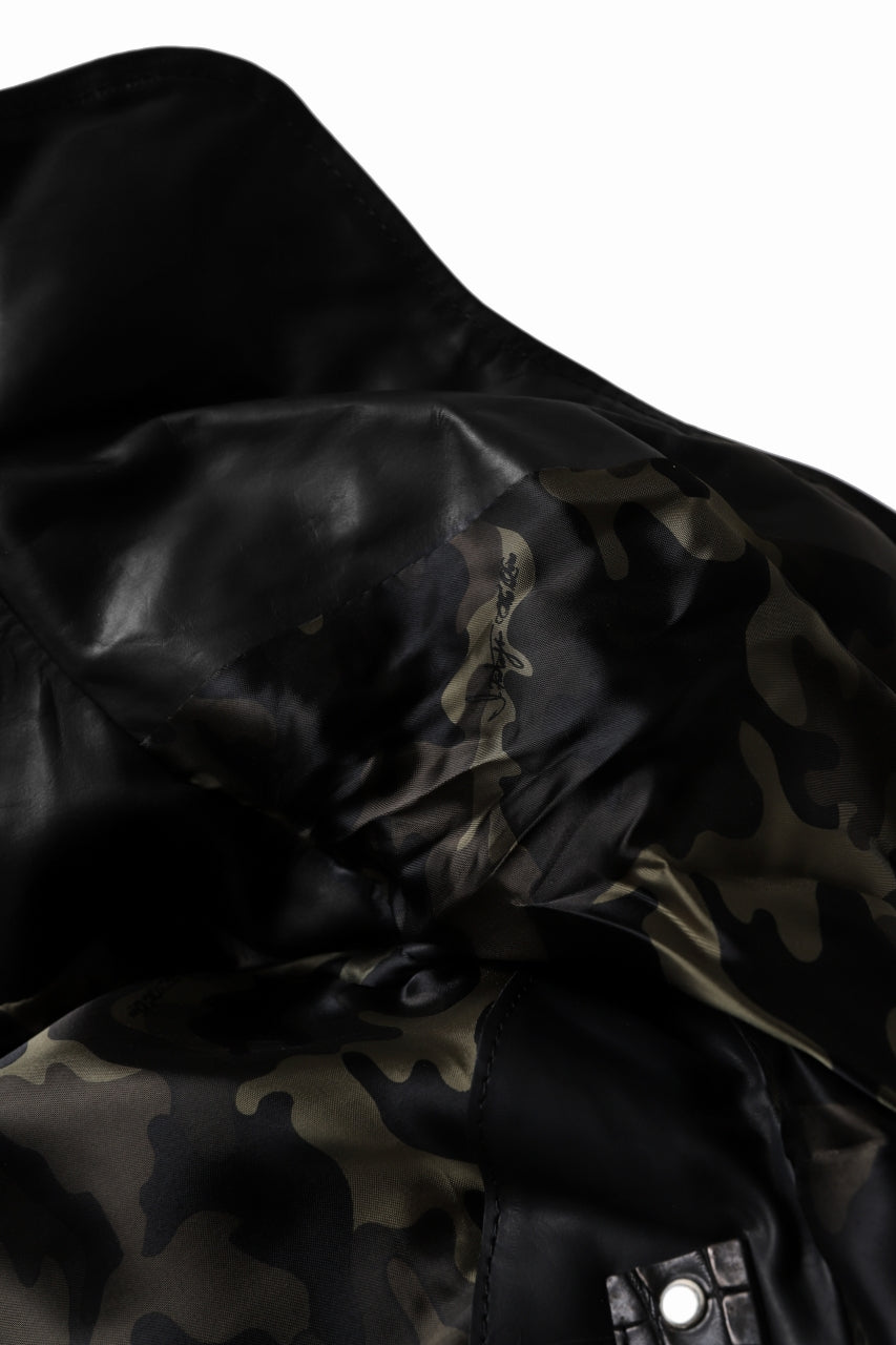画像をギャラリービューアに読み込む, BACKLASH THE LINE exclusive HOODED DOWN JACKET / GUIDI CALF + POLISH WHITE GOOSE (BLACK)
