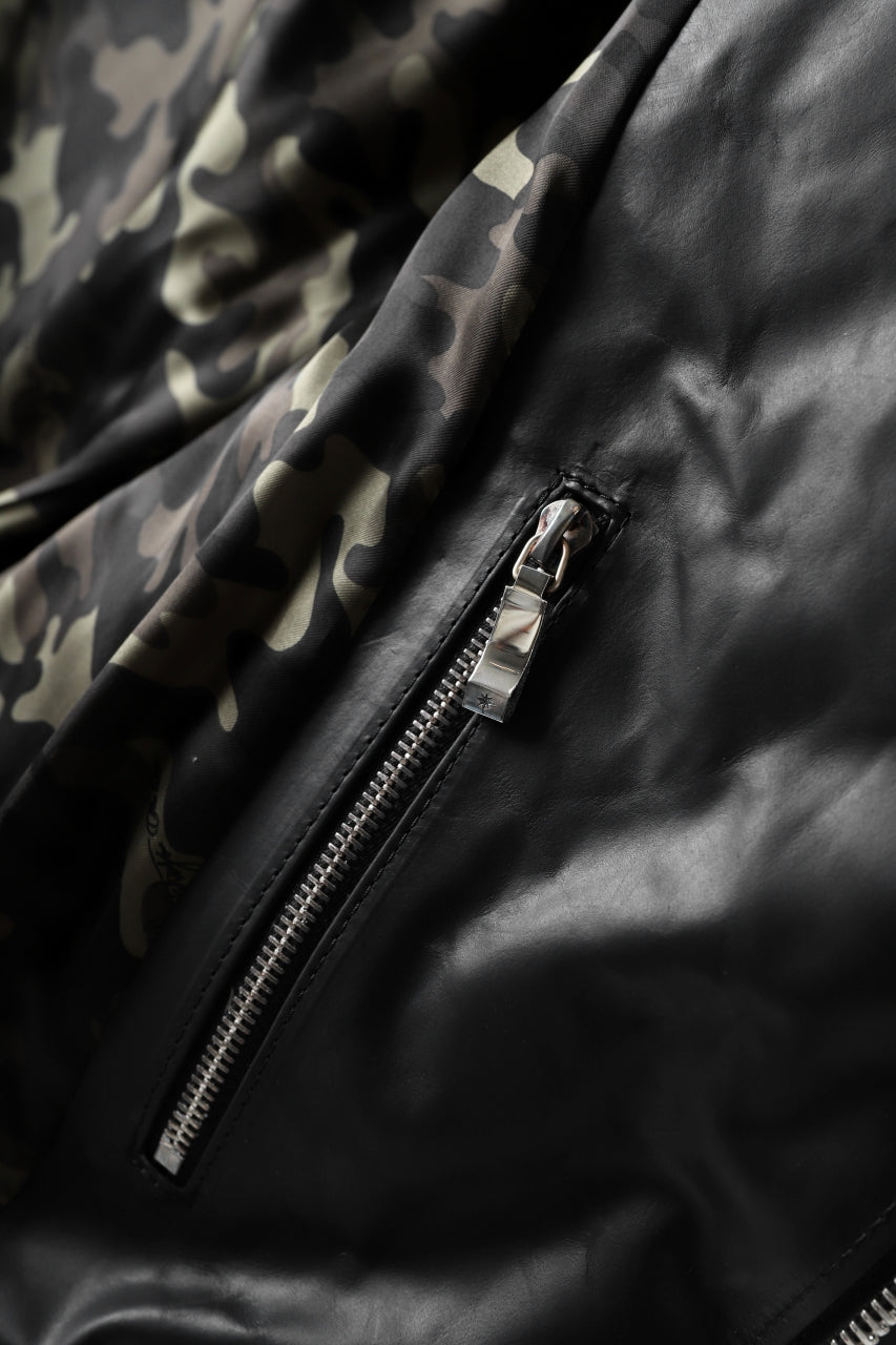 画像をギャラリービューアに読み込む, BACKLASH THE LINE exclusive HOODED DOWN JACKET / GUIDI CALF + POLISH WHITE GOOSE (BLACK)