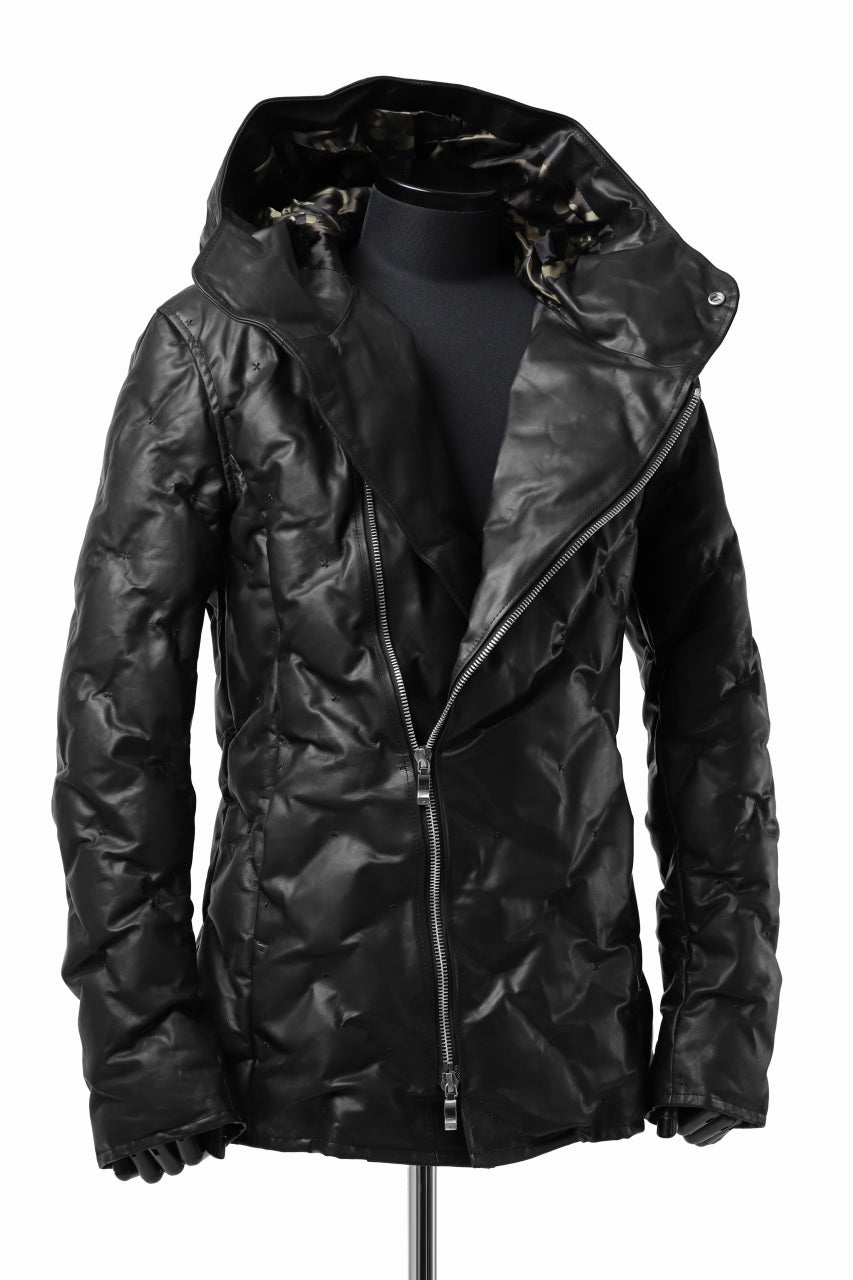 画像をギャラリービューアに読み込む, BACKLASH THE LINE exclusive HOODED DOWN JACKET / GUIDI CALF + POLISH WHITE GOOSE (BLACK)