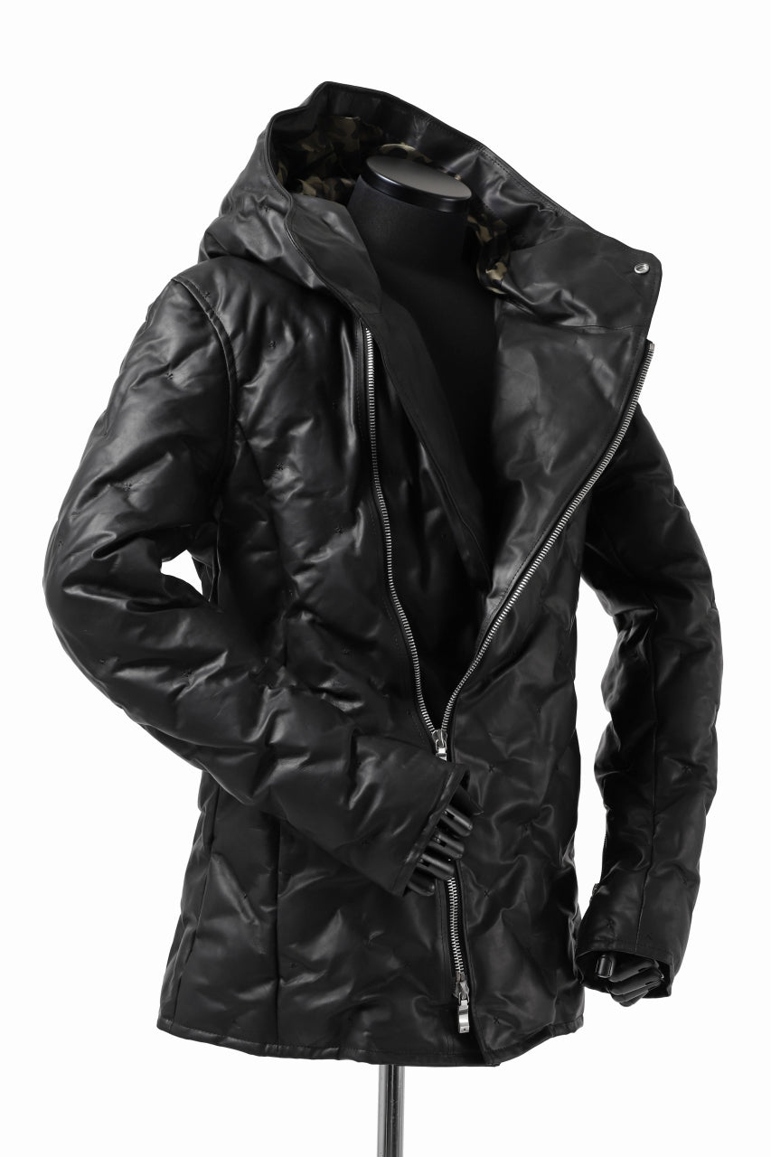 画像をギャラリービューアに読み込む, BACKLASH THE LINE exclusive HOODED DOWN JACKET / GUIDI CALF + POLISH WHITE GOOSE (BLACK)