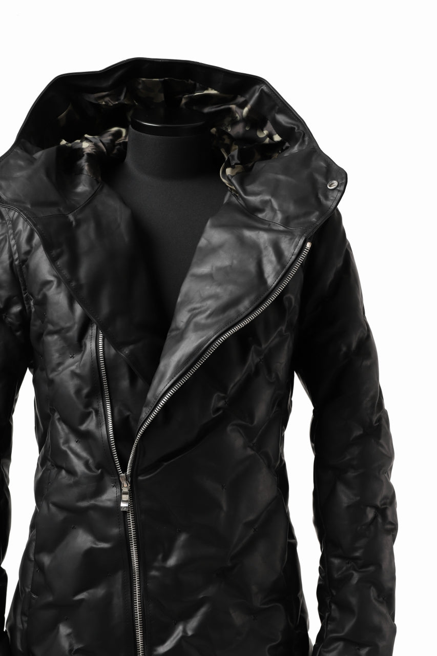 画像をギャラリービューアに読み込む, BACKLASH THE LINE exclusive HOODED DOWN JACKET / GUIDI CALF + POLISH WHITE GOOSE (BLACK)