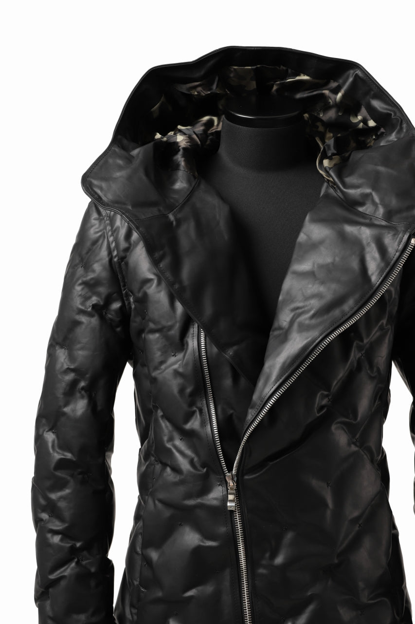 画像をギャラリービューアに読み込む, BACKLASH THE LINE exclusive HOODED DOWN JACKET / GUIDI CALF + POLISH WHITE GOOSE (BLACK)
