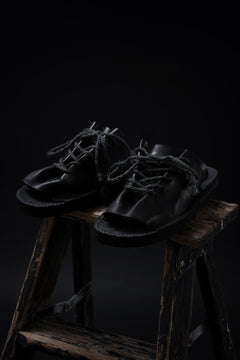 画像をギャラリービューアに読み込む, BACKLASH xx TOKYOSANDAL DRAPE FITTED SANDAL / DOUBLE SHOULDER OBJECT DYED (BLACK)