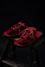 Load image into Gallery viewer, BACKLASH xx TOKYOSANDAL DRAPE FITTED SANDAL / DOUBLE SHOULDER OBJECT DYED (RED)