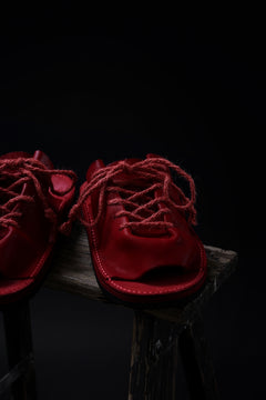 Load image into Gallery viewer, BACKLASH xx TOKYOSANDAL DRAPE FITTED SANDAL / DOUBLE SHOULDER OBJECT DYED (RED)