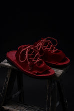 Load image into Gallery viewer, BACKLASH xx TOKYOSANDAL DRAPE FITTED SANDAL / DOUBLE SHOULDER OBJECT DYED (RED)