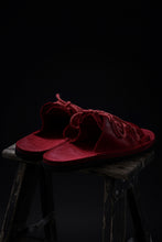 Load image into Gallery viewer, BACKLASH xx TOKYOSANDAL DRAPE FITTED SANDAL / DOUBLE SHOULDER OBJECT DYED (RED)