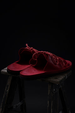 Load image into Gallery viewer, BACKLASH xx TOKYOSANDAL DRAPE FITTED SANDAL / DOUBLE SHOULDER OBJECT DYED (RED)