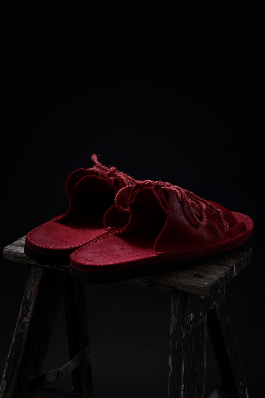 Load image into Gallery viewer, BACKLASH xx TOKYOSANDAL DRAPE FITTED SANDAL / DOUBLE SHOULDER OBJECT DYED (RED)