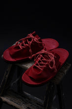 Load image into Gallery viewer, BACKLASH xx TOKYOSANDAL DRAPE FITTED SANDAL / DOUBLE SHOULDER OBJECT DYED (RED)
