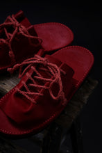 Load image into Gallery viewer, BACKLASH xx TOKYOSANDAL DRAPE FITTED SANDAL / DOUBLE SHOULDER OBJECT DYED (RED)