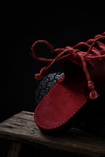 Load image into Gallery viewer, BACKLASH xx TOKYOSANDAL DRAPE FITTED SANDAL / DOUBLE SHOULDER OBJECT DYED (RED)