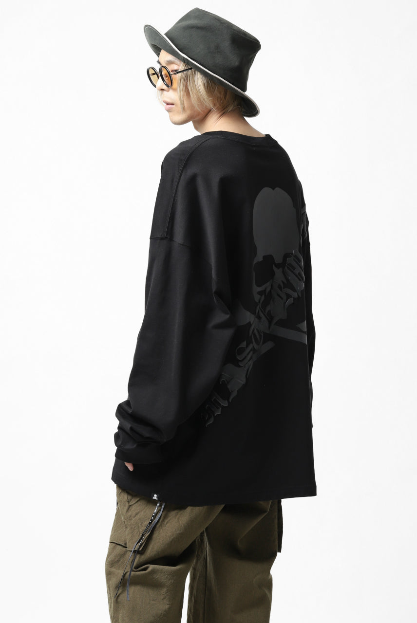 画像をギャラリービューアに読み込む, mastermind JAPAN BOXY-FIT LS / RUBBER AND FOAM PRINTED (BLACK)