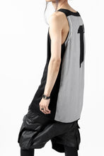 画像をギャラリービューアに読み込む, 11 BY BORIS BIDJAN SABERI BACK BLOCK LOGO TANK TOP "T3-F-1101" (BLACK DYE - LIGHT GREY)