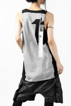 画像をギャラリービューアに読み込む, 11 BY BORIS BIDJAN SABERI BACK BLOCK LOGO TANK TOP "T3-F-1101" (BLACK DYE - LIGHT GREY)