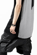画像をギャラリービューアに読み込む, 11 BY BORIS BIDJAN SABERI BACK BLOCK LOGO TANK TOP "T3-F-1101" (BLACK DYE - LIGHT GREY)