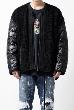 画像をギャラリービューアに読み込む, FACETASM ZIPPER SHERPA QUILTED LINER JACKET (BLACK x BLACK)