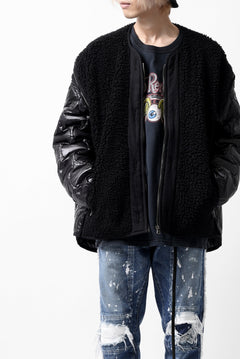 画像をギャラリービューアに読み込む, FACETASM ZIPPER SHERPA QUILTED LINER JACKET (BLACK x BLACK)