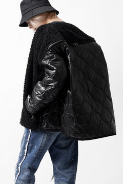 画像をギャラリービューアに読み込む, FACETASM ZIPPER SHERPA QUILTED LINER JACKET (BLACK x BLACK)