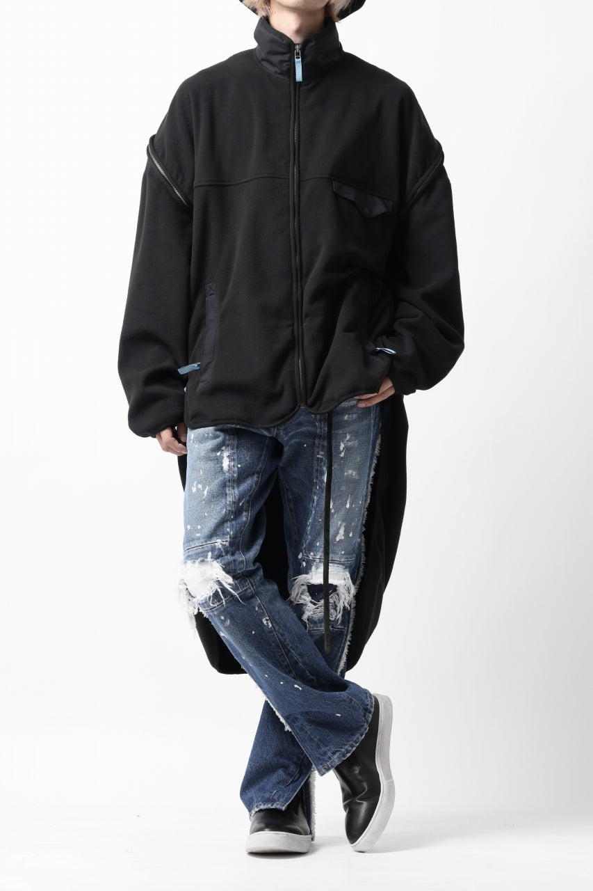 画像をギャラリービューアに読み込む, FACETASM ZIPPER SHERPA QUILTED LINER JACKET (BLACK x BLACK)