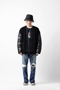 画像をギャラリービューアに読み込む, FACETASM ZIPPER SHERPA QUILTED LINER JACKET (BLACK x BLACK)