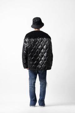 画像をギャラリービューアに読み込む, FACETASM ZIPPER SHERPA QUILTED LINER JACKET (BLACK x BLACK)