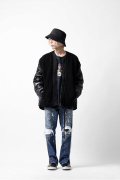 画像をギャラリービューアに読み込む, FACETASM ZIPPER SHERPA QUILTED LINER JACKET (BLACK x BLACK)