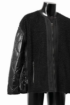 画像をギャラリービューアに読み込む, FACETASM ZIPPER SHERPA QUILTED LINER JACKET (BLACK x BLACK)