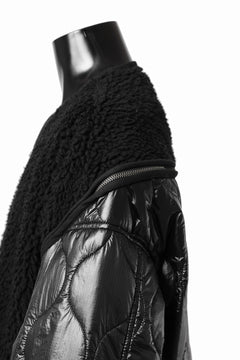 画像をギャラリービューアに読み込む, FACETASM ZIPPER SHERPA QUILTED LINER JACKET (BLACK x BLACK)