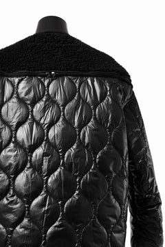 画像をギャラリービューアに読み込む, FACETASM ZIPPER SHERPA QUILTED LINER JACKET (BLACK x BLACK)
